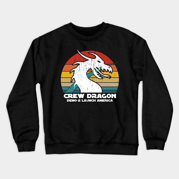 SpaceX Crew Dragon Demo-2 Celebration Crewneck Sweatshirt by sfcubed